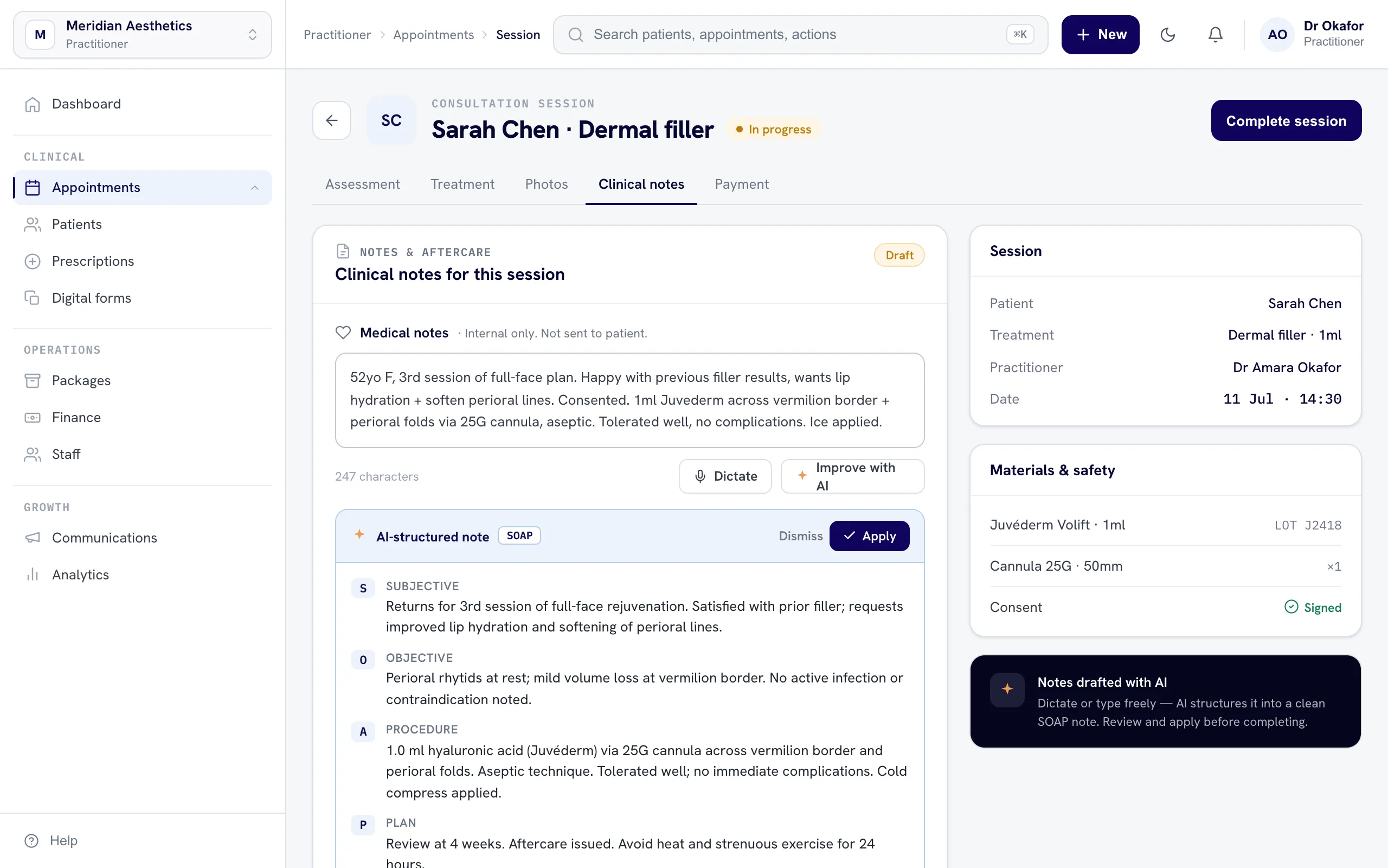 nuemed AI clinical notes